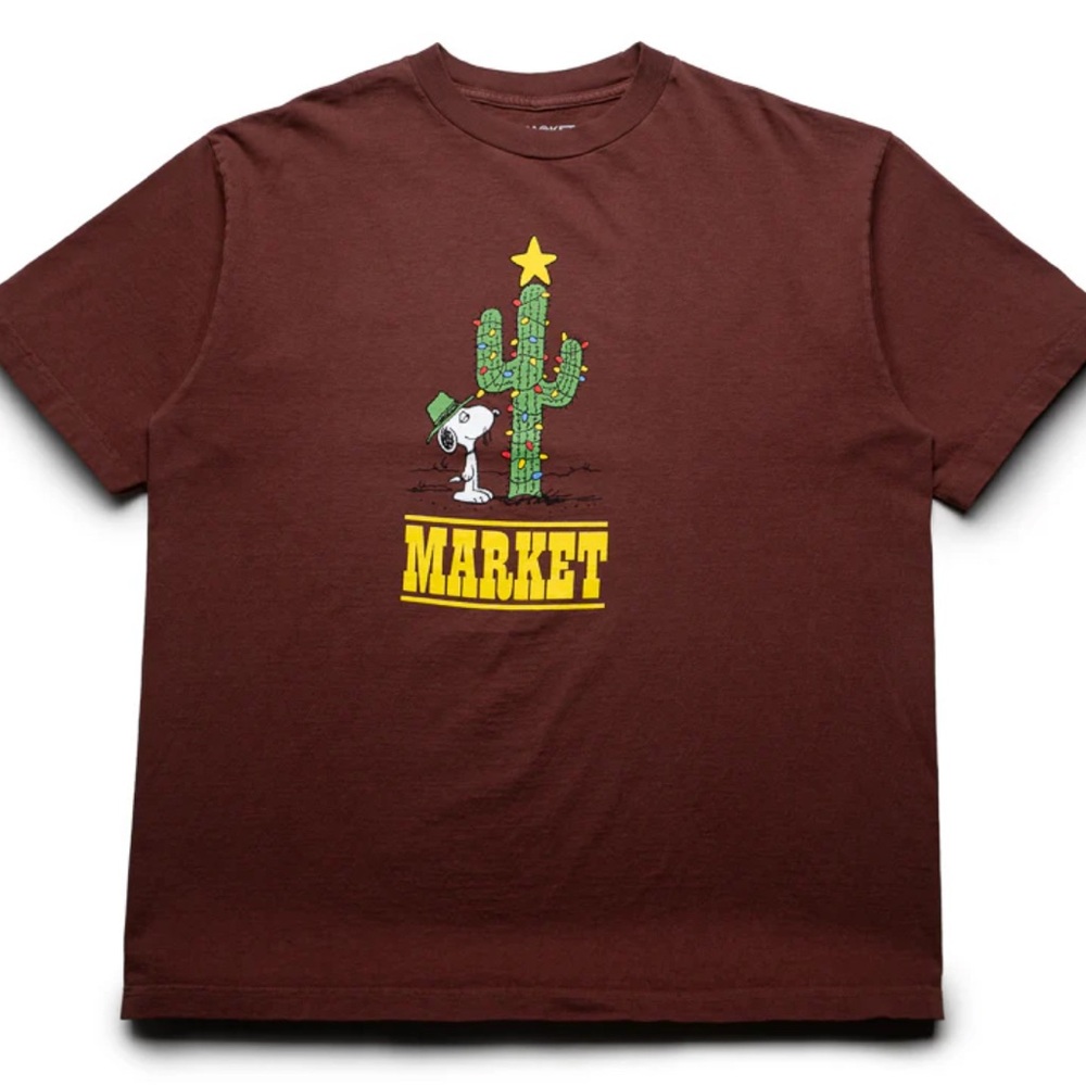 NWT MARKET x Peanuts Arc T Shirt Brown